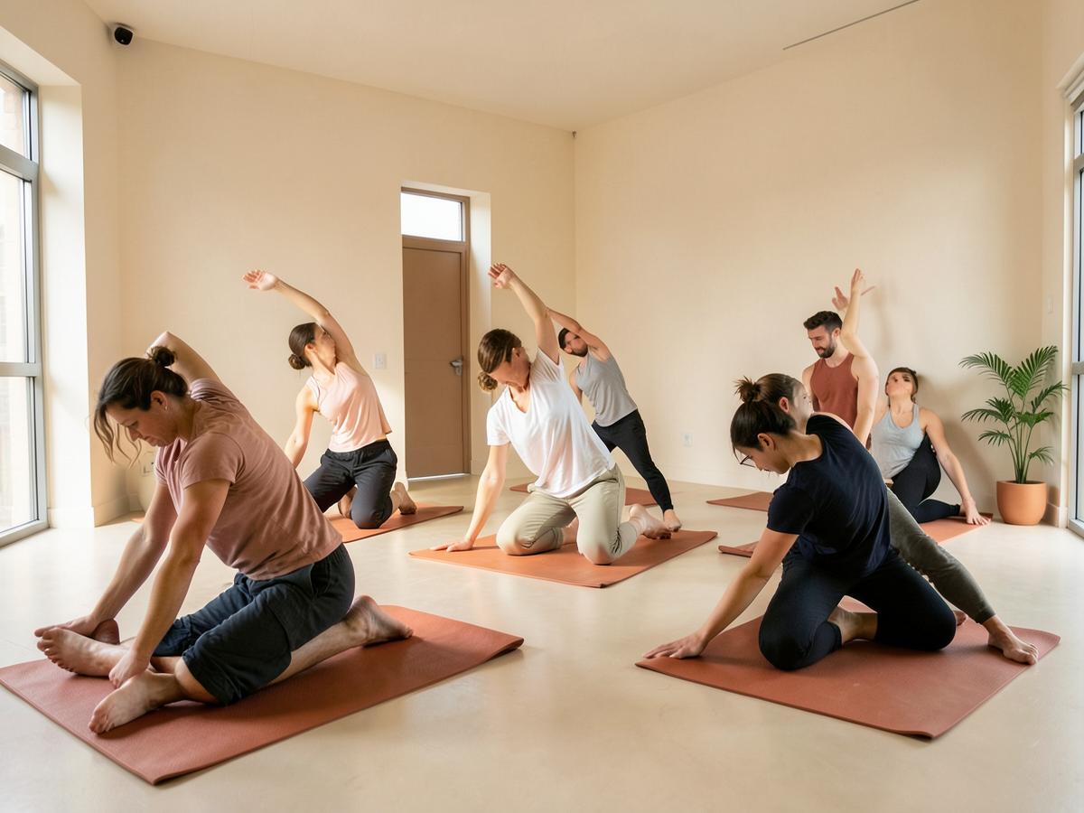 Group class in the studio